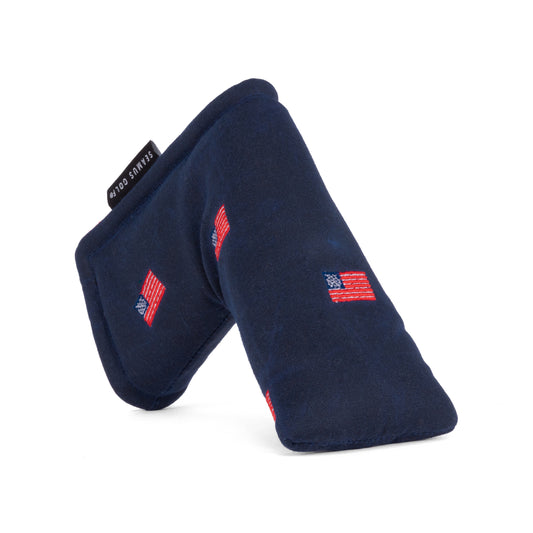 Old Glory - Navy Waxed Canvas Blade Putter Cover