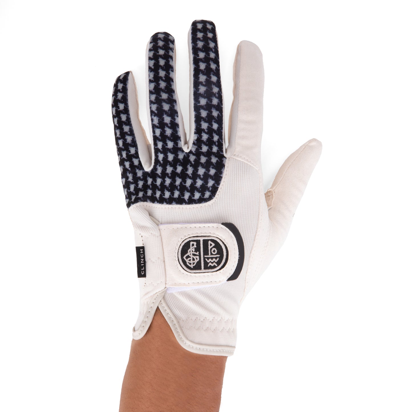 Seamus x Clinch Golf Black and White Houndstooth Glove