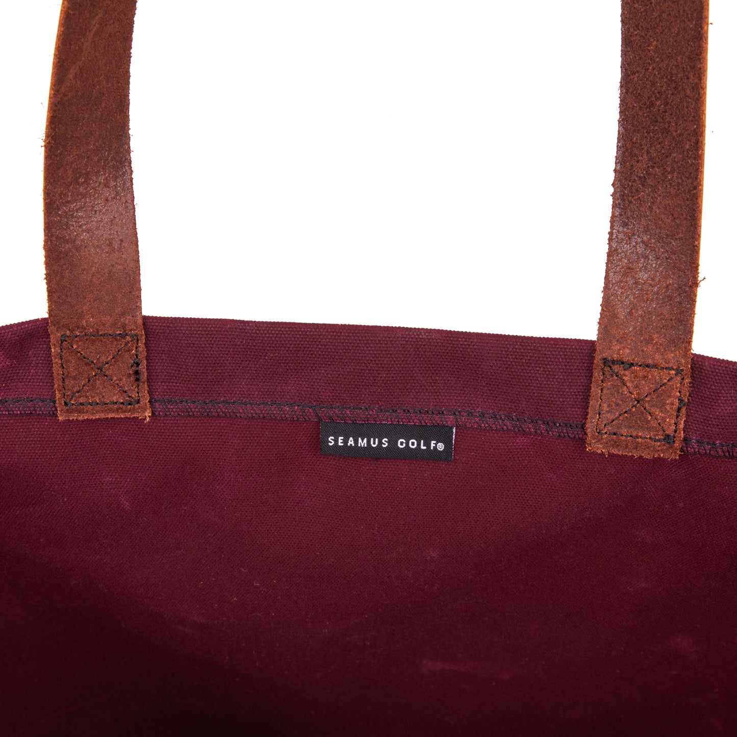 Waxed Canvas Tote Bag - Burgundy