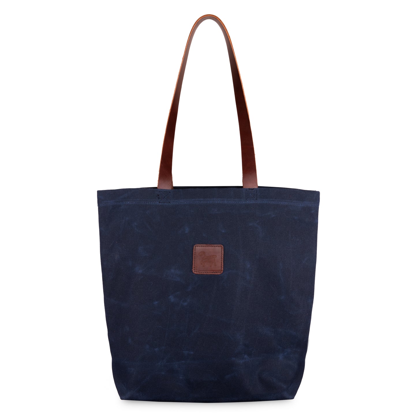 Waxed Canvas Tote Bag - Navy